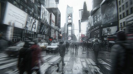 Rush Hour Chronicles in Grayscale - obrazy, fototapety, plakaty