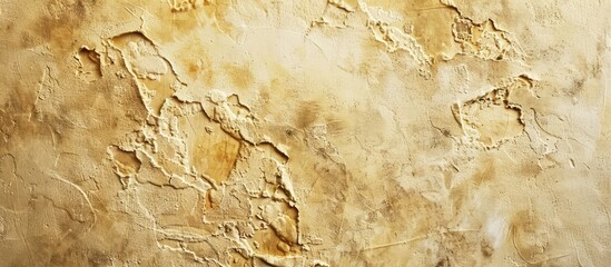 A detailed closeup of a stone wall with a marble texture, showcasing intricate patterns and beige...
