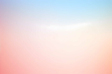 Colourful sky with fluffy clouds with pastel tone in blue, pink,yellow and orange in morning,Fantasy magical sunset sky on spring or summer, Vector illustration sweet background for four season banner - obrazy, fototapety, plakaty