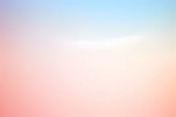 Foto op Plexiglas Colourful sky with fluffy clouds with pastel tone in blue, pink,yellow and orange in morning,Fantasy magical sunset sky on spring or summer, Vector illustration sweet background for four season banner © dana