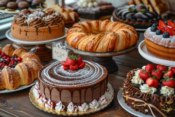 Assorted Cakes on Table