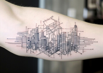 Architecture Tattoo Buildings Design