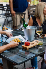 mother and daughter having breakfast