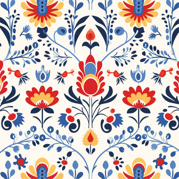 Romanian Embroideries seamless pattern vector design