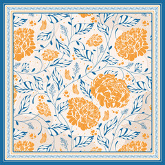 beautiful printed scarf hijab design 21