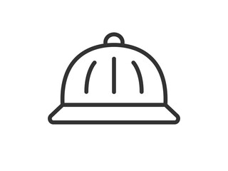 幼稚園の帽子のアイコン（線画）のイラスト