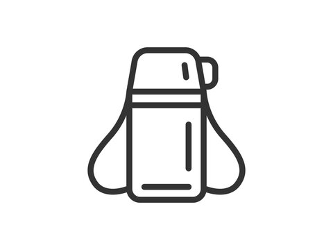 recommend clip art: 子供用水筒のアイコン（線画）のイラスト