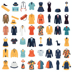 Sale wear pattern. Vector set of different kinds of