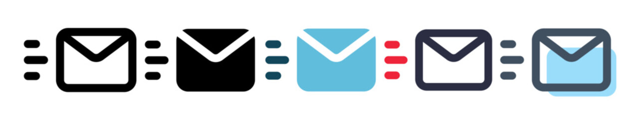 graphic vector illustration of mail.email icon.envelope vector.consisting of different styles