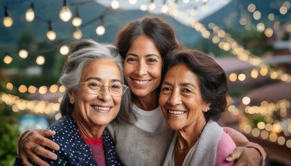 Fototapeta premium Graceful elders bask in the garden's serenity, their smiles radiant with joy, embodying the essence of empowerment in aging. 