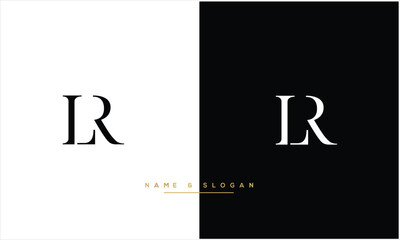 Fototapeta premium RL, LR,R , L, Abstract Letters Logo Monogram