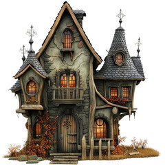 scary House, isolated object.