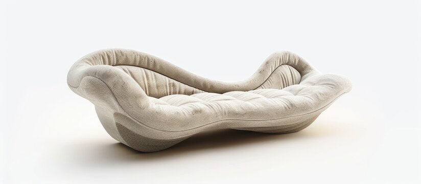 Wave-shaped sofa on white background