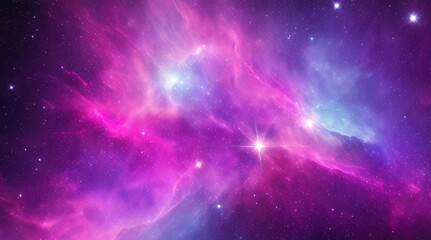 "Abstract celestial nebula explosion - Bursting with vibrant hues of purple, blue, and pink, resembling a cosmic eruption of stars and galaxies, perfect for space-themed designs or digital art project