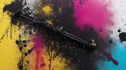 "Grunge urban graffiti spray paint splatter - Raw and gritty textures in a spectrum of bold colors, adding an urban edge to designs, ideal for street art-inspired graphics or apparel."