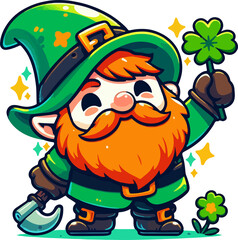 Gnome Lucky Saint Patrick Day PNG