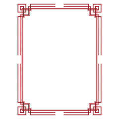 Red chinese border frame