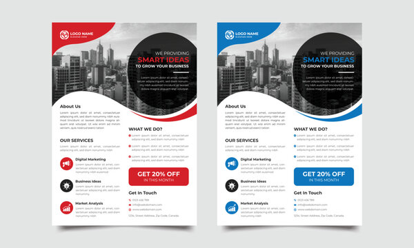 A4 format two color flyer or brochure for corporate business advertising vector abstract design,  cover or presentation corporate trendy style, annual report or modern leaflet