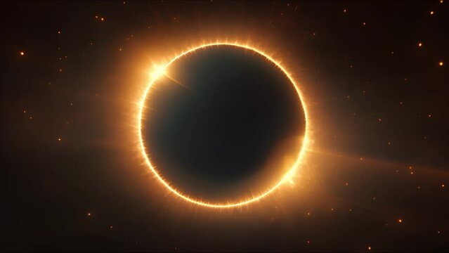Flares forming a light circle.