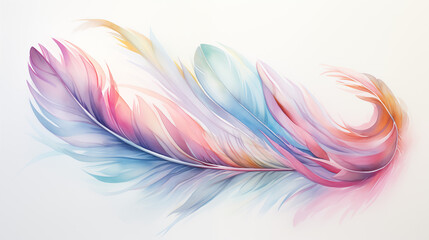 Swirling Spectrum Feather Art