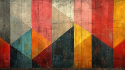 Geometric colour vintage shape background