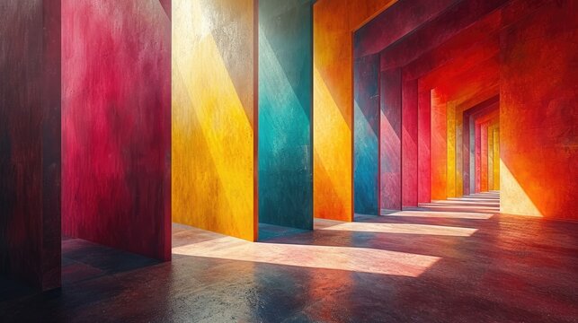 Gradient geometry vintage shape background