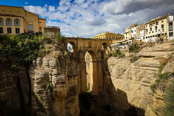 Fototapeta na wymiar Ronda Bridge View, Andalusia, Spain