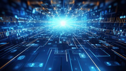 IT technology background that portrays the resilience of digital systems in the face of challenges and disruptions