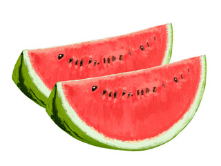 スイカ（カット）2個