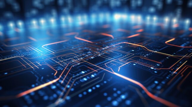 IT technology background that portrays the resilience of digital systems in the face of challenges and disruptions