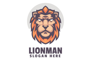 Lionman Mascot Logo Design