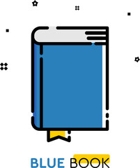 illustration of a book with bookmark