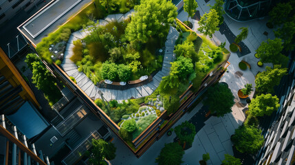 Lush Green Rooftop Garden Design