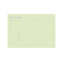 the week planner. Minimalist planner template set. Vector illustration.	