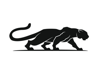 Panther, Jaguar, Leopard, Tiger - cut out vector silhouette