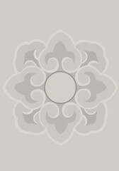 
Beige background with Dancheong image.