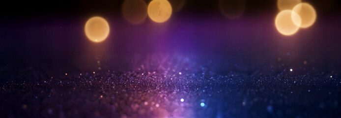 Abstract purple with yellow bokeh elegant luxurious background - obrazy, fototapety, plakaty