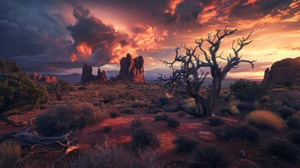 Fotobehang wide landscape Arches National Park, nature photography, copy and text space, 16:9 © Christian