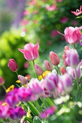 Obraz premium Celebrate the renewal of life in spring with blooming flowers, singing birds, and the promise of warmer days ahead, Generative AI