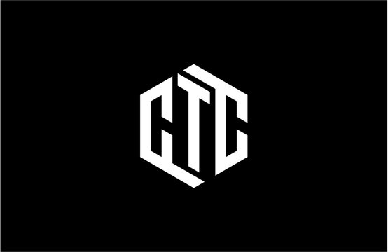 CTC creative letter logo design vector icon illustration