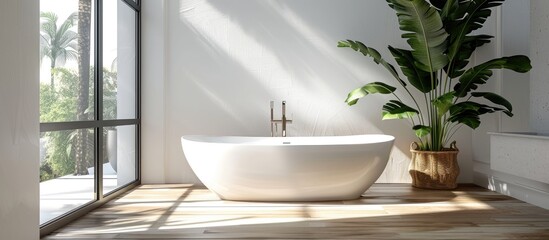 Fototapeta premium Modern bathroom mock-up