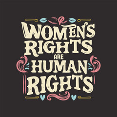 Women's day t-shirt design illustration. Womens day quotes typography