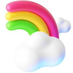 3D Icon Rainbow Illustration