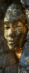 Fototapeta na wymiar Gold Mask royal relic