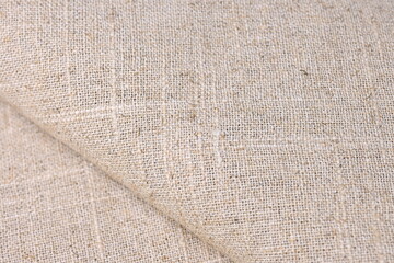 brown hemp viscose natural fabric cloth, sackcloth rough texture of textile fashion abstract background