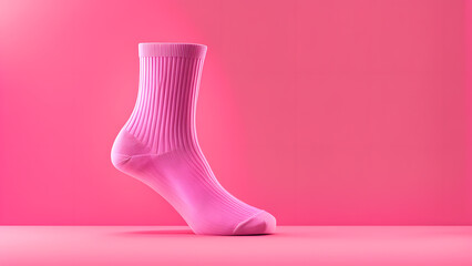 Footwear Fashion Concept Feminine Pink Socks for Motivational Support and Balance