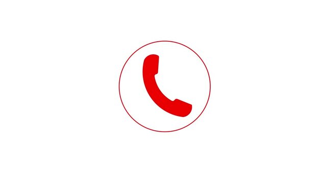 incoming call concept on mobile phone, call icon