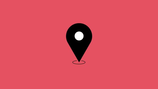 map pin animation concept, location icon