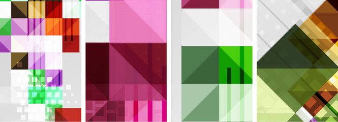 Square abstract poster set. Vector Illustration For Wallpaper, Banner, Background, Card, Book Illustration, landing page