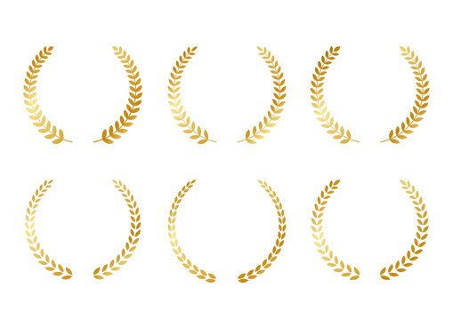 月桂樹のフレームゴールド金グラデーション